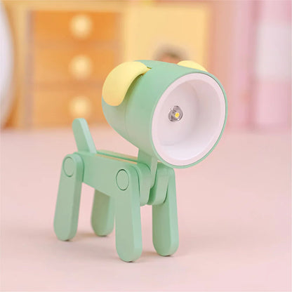 Cute LED Pet Night Light – Foldable Mini Desk Lamp for Kids & Students | Dog & Deer Design | Portable Room Decor & Gift