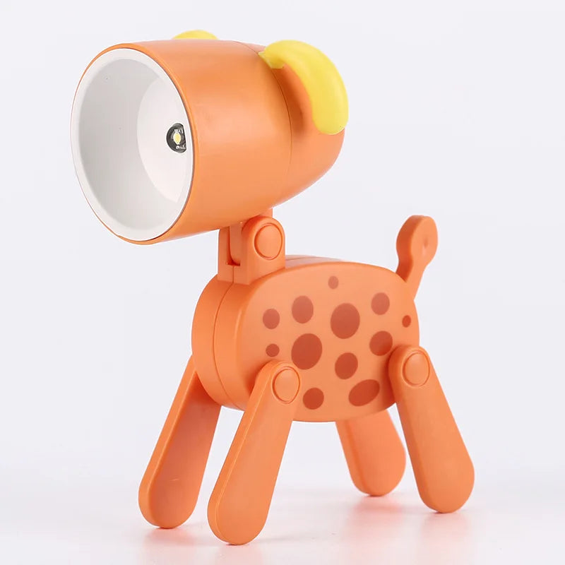 Cute LED Pet Night Light – Foldable Mini Desk Lamp for Kids & Students | Dog & Deer Design | Portable Room Decor & Gift