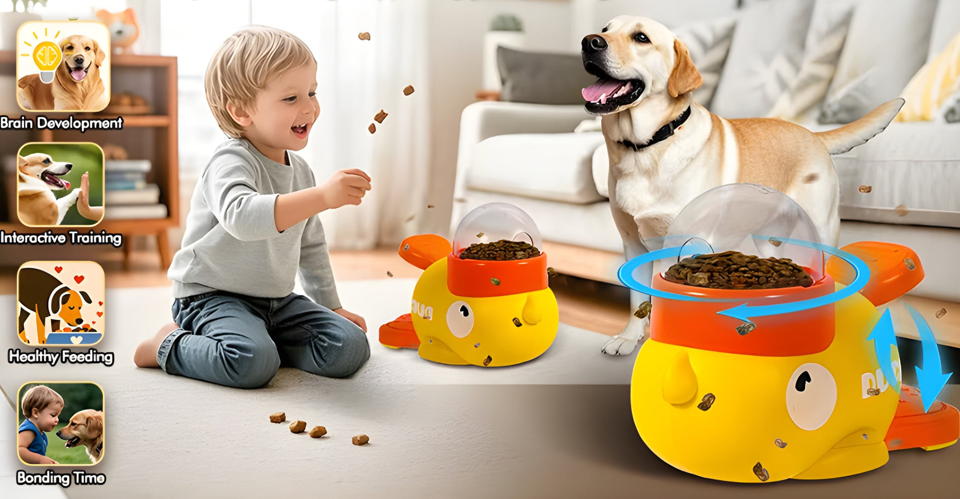 Cat Toy & Automatic Feeder – Interactive Pet Treat Dispenser for Cats & Dogs | Smart Food Training Toy
