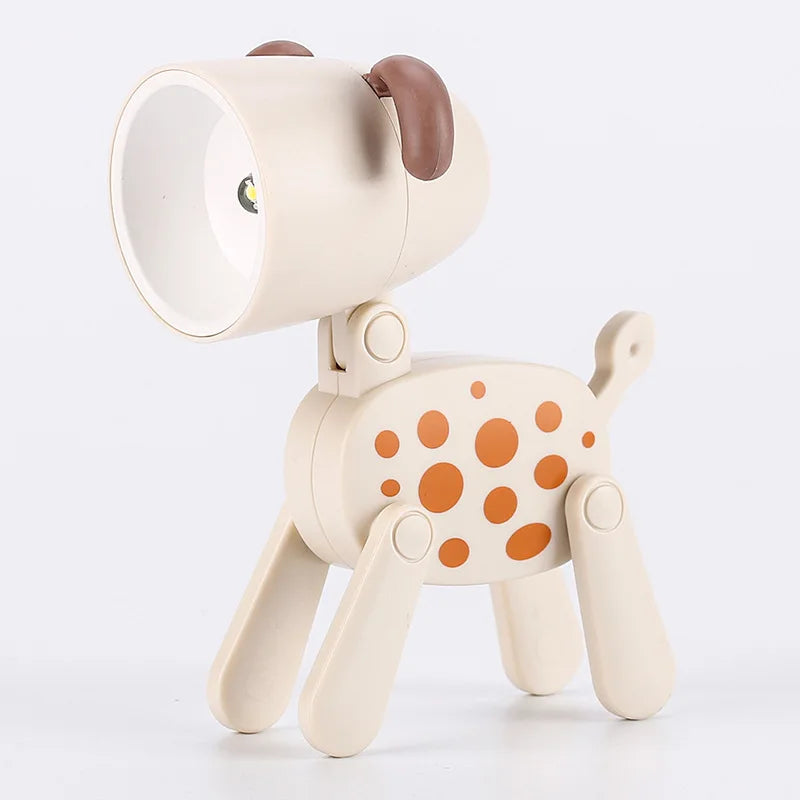 Cute LED Pet Night Light – Foldable Mini Desk Lamp for Kids & Students | Dog & Deer Design | Portable Room Decor & Gift